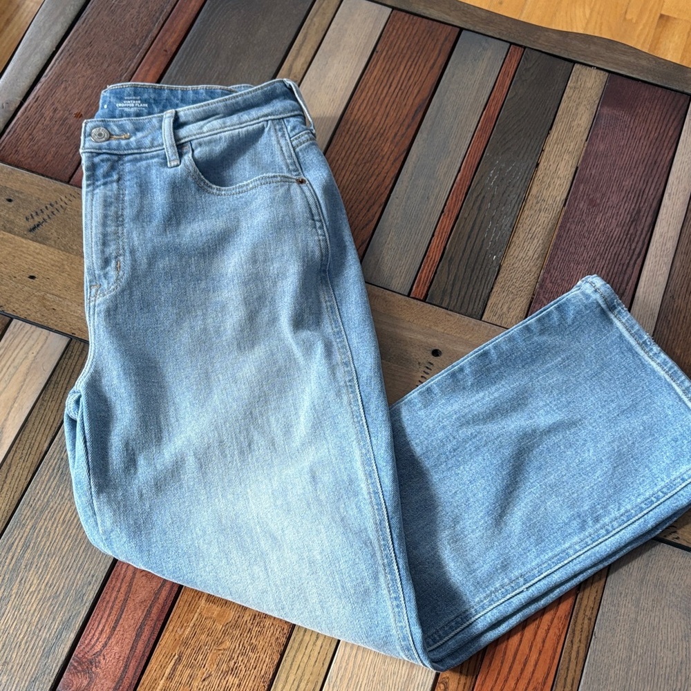 Old Navy Women’s vintage cropped flare High-waistedDenim